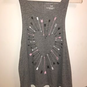 gray aeropostale arrow muscle tank
